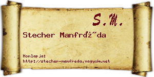 Stecher Manfréda névjegykártya